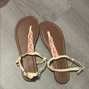 Rampage Women's Brown and Cream Sandals